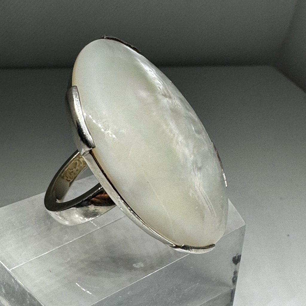Thomas Sabo Mother Of Pearl Sterling 925 Silver Large Ring Size 7.5